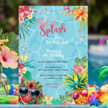 Hawaiianische Splash Sommerpool Geburtstagsbash
