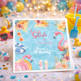 Hawaiianische Splash Sommerpool Geburtstagsparty Serviette