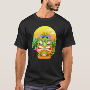 Hawaiianische Statue Luau Party Polynesisch Tiki M T-Shirt