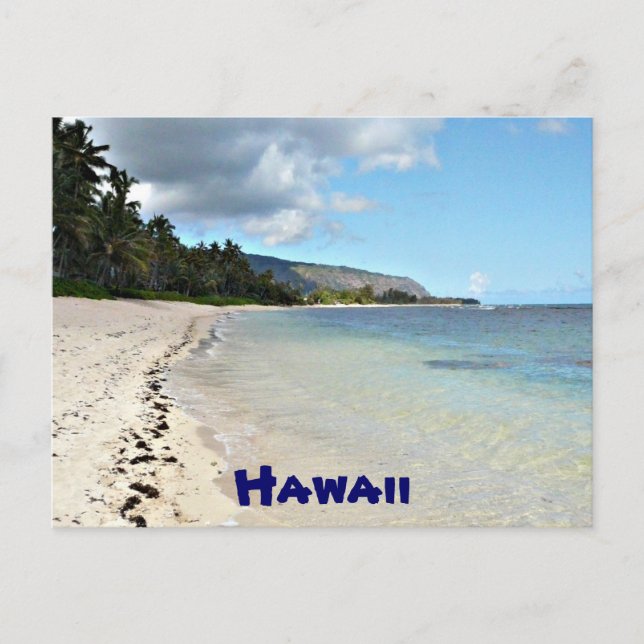 Hawaiianische Strandpostkarte Postkarte (Vorderseite)