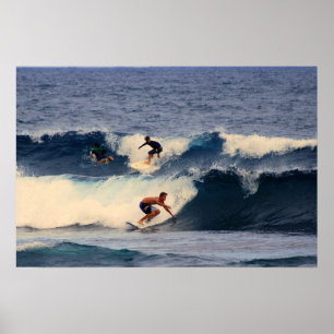 Hawaiianische Surfer drucken Poster