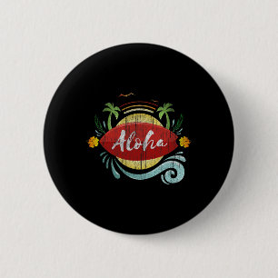 Hawaiianische Surfer Urlaub Aloha Hawaii Luau Cost Button