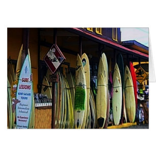 Hawaiianische Surferkarte