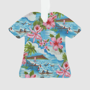 Hawaiianische Szenen Aloha Shirt Ornament