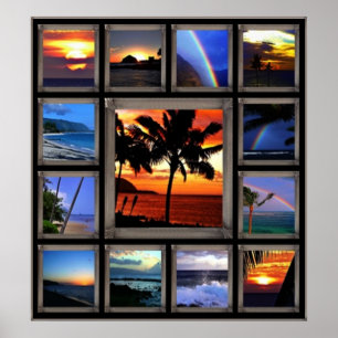 Hawaiianische Szenen Poster