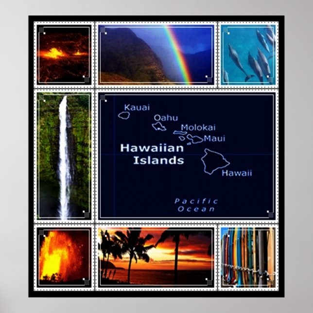 Hawaiianische Szenen Poster (Vorne)
