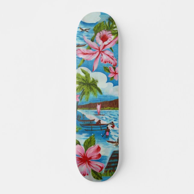 Hawaiianische Szenen Skateboard (Vorne)