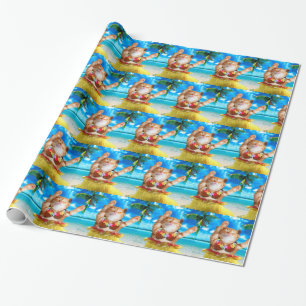 Hawaiianische Tänzerkatze Geschenkpapier