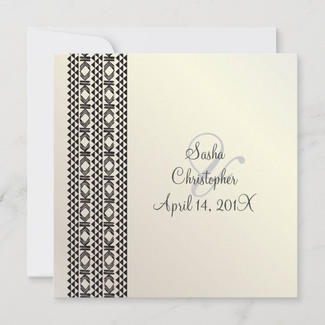 Hawaiianische Tattoo-Party Einladung/schwarz + wei Einladung (Vorderseite)