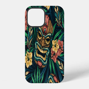 Hawaiianische Tiki-Maske Tropisches Muster iPhone 12 Hülle