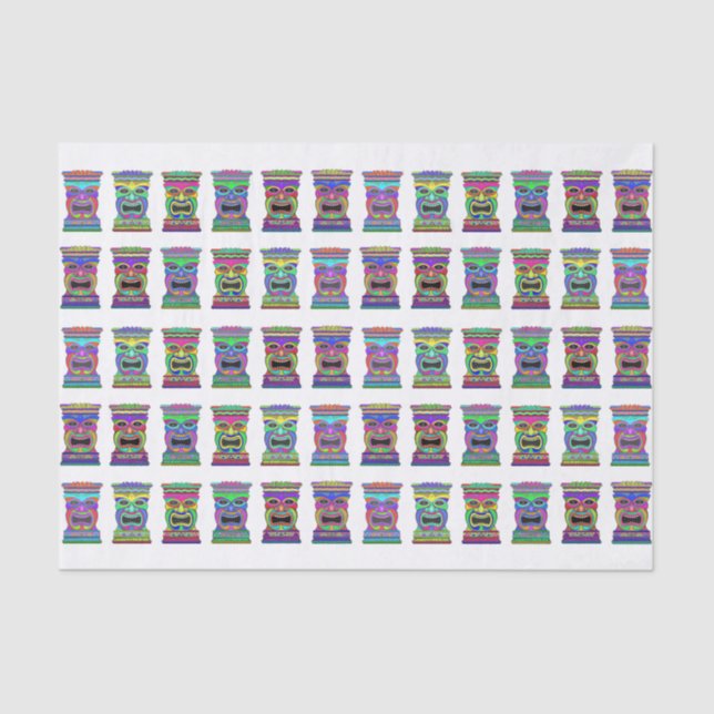 Hawaiianische Tiki Seidenpapier (Vorderseite)