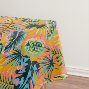 Hawaiianische tropische Blätter und Pflanze Druckm Tischdecke