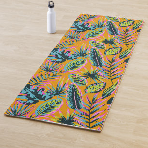 Hawaiianische tropische Blätter und Pflanze Druckm Yogamatte