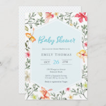 Hawaiianische tropische Blütendusche Einladung