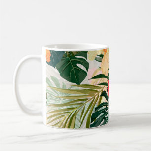 Hawaiianische tropische Pflanze, farbenfrohe Blume Kaffeetasse