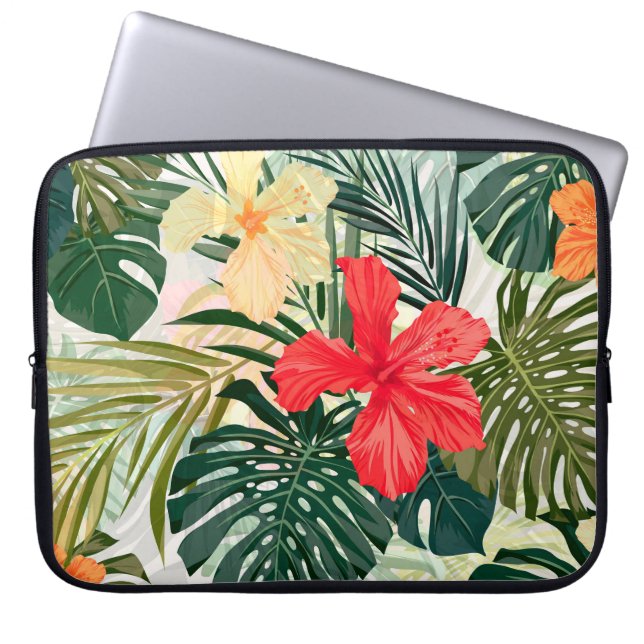 Hawaiianische tropische Pflanze, farbenfrohe Blume Laptopschutzhülle (Vorderseite)
