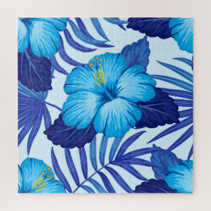 Hawaiianische tropische Pflanze, Hibiskus Muster. Puzzle