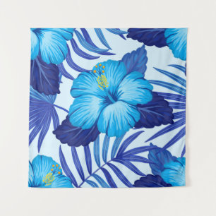 Hawaiianische tropische Pflanze, Hibiskus Muster. Wandteppich