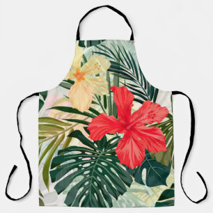 Hawaiianische tropische Pflanzen, farbenfrohe Blum Schürze