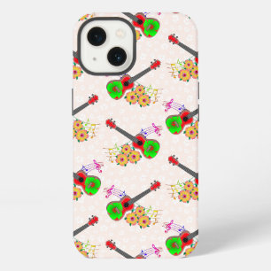 Hawaiianische Ukulele Hibiskus Blumen Floral iPhone 13 Hülle