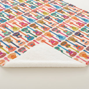 Hawaiianische Ukulele Sherpadecke