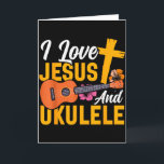 Hawaiianische Ukulele Uke Jesus Glaube Christlich Karte<br><div class="desc">Hawaiianische Ukulele Uke Jesus Glaube Christlich Ich Liebe Jesus Und</div>