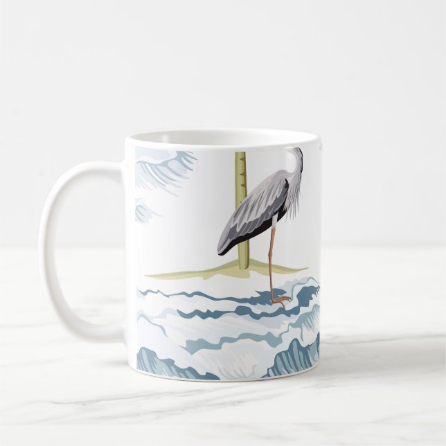 Hawaiianische Vintage, blumengeschmückte Sommerstr Kaffeetasse (Links)