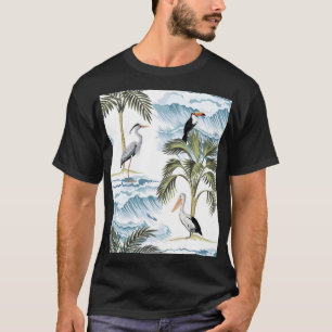 Hawaiianische Vintage, blumengeschmückte Sommerstr T-Shirt