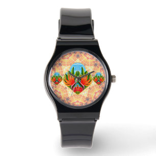 Hawaiianische Vögel des Paradieses Armbanduhr