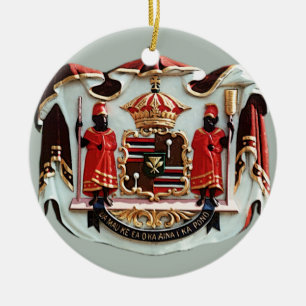 Hawaiianische Wappen Keramik Ornament