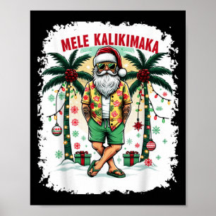 Hawaiianische Weihnachten im Juli Mele Kalikimaka  Poster