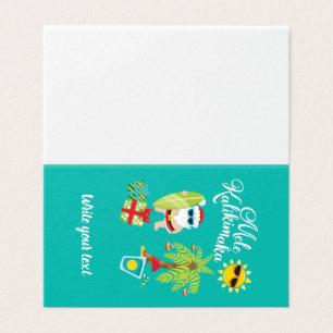 Hawaiianische Weihnachten. Santa Claus Mele Kaliki