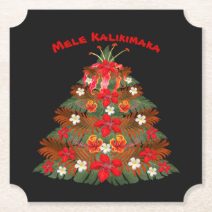 Hawaiianische Weihnachtsbaum-Untersetzer Untersetzer