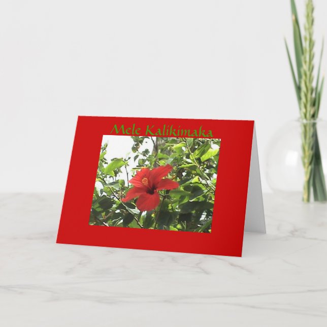 Hawaiianische Weihnachtskarte Feiertagskarte (Vorderseite)