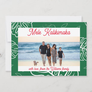 Hawaiianische Weihnachtsmele Kalikimaka anpassbar Feiertagskarte