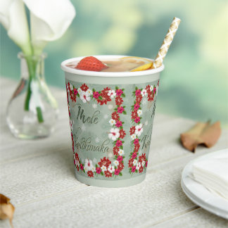 Hawaiianische Weihnachtsmele Kalikimaka Paper Cup Pappbecher