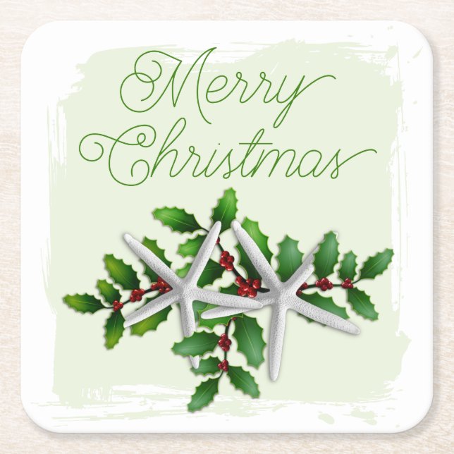 Hawaiianische Weihnachtssternenküste Rechteckiger Pappuntersetzer (Vorderseite)