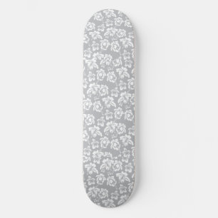 Hawaiianische Weiße Blume Skateboard