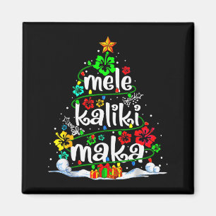Hawaiianischer Blumen-Weihnachtsbaum Mele Kalikima Magnet