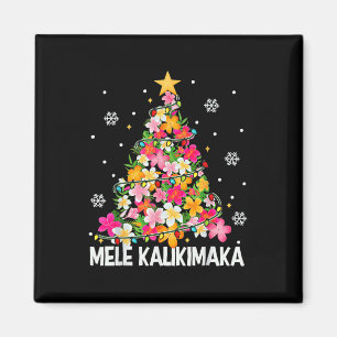 Hawaiianischer Blumen-Weihnachtsbaum Mele Kalikima Magnet