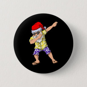 Hawaiianischer Dabbing Weihnachtsmann Christmas Im Button