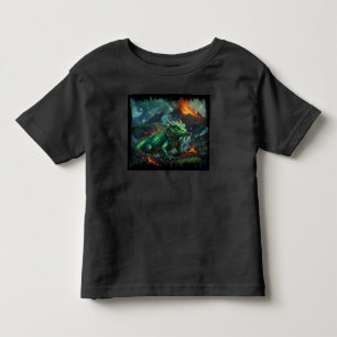 Hawaiianischer Drache wärmt sich auf Lava auf Kleinkind T-shirt