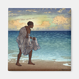 Hawaiianischer Fischer - Charles William Bartlett  Magnet