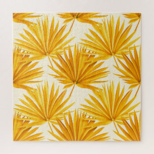 Hawaiianischer Flair: Farbenfrohe Palmen-Blätter Puzzle