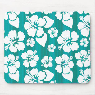 Hawaiianischer Hibiskus Blume Muster Mousepad