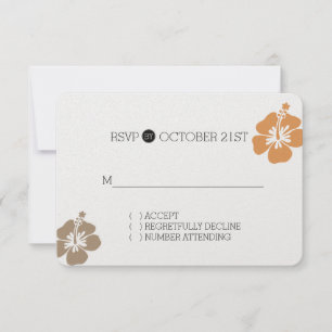 Hawaiianischer Hibiskus Floral UAWG RSVP Karte