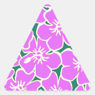 Hawaiianischer Hibiskus Luau Tropische Blume Dreieckiger Aufkleber