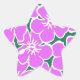 Hawaiianischer Hibiskus Luau Tropische Blume Stern-Aufkleber (Vorderseite)