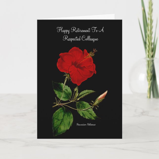 Hawaiianischer Hibiskus von Pierre Joseph Redoute Karte (Vorderseite)