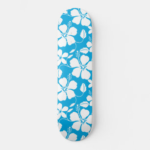 HAWAIIANISCHER HULA (HIBISKUS) BLAU SKATEBOARD